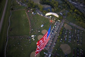 american flag skydive