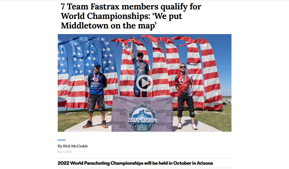 From Journal News: 7 Team Fastrax members qualify for World Championships