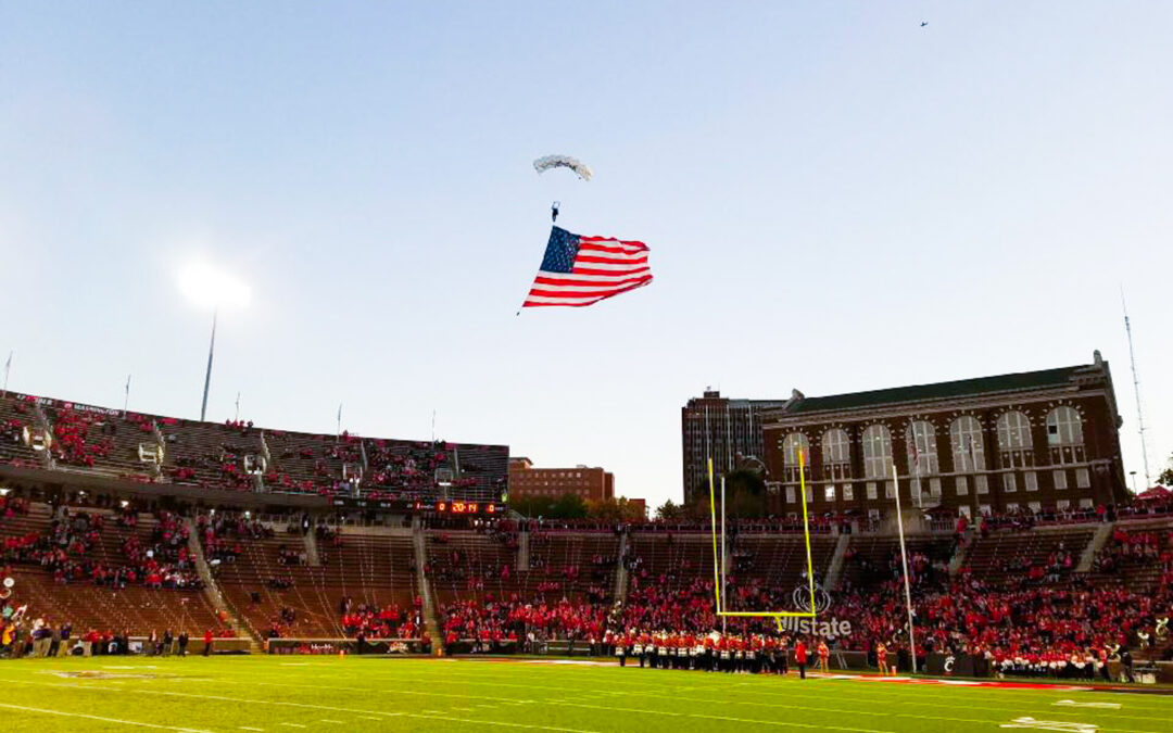 UC Bearcats Homecoming Game to Feature a Patriotic Pre-Game Skydive